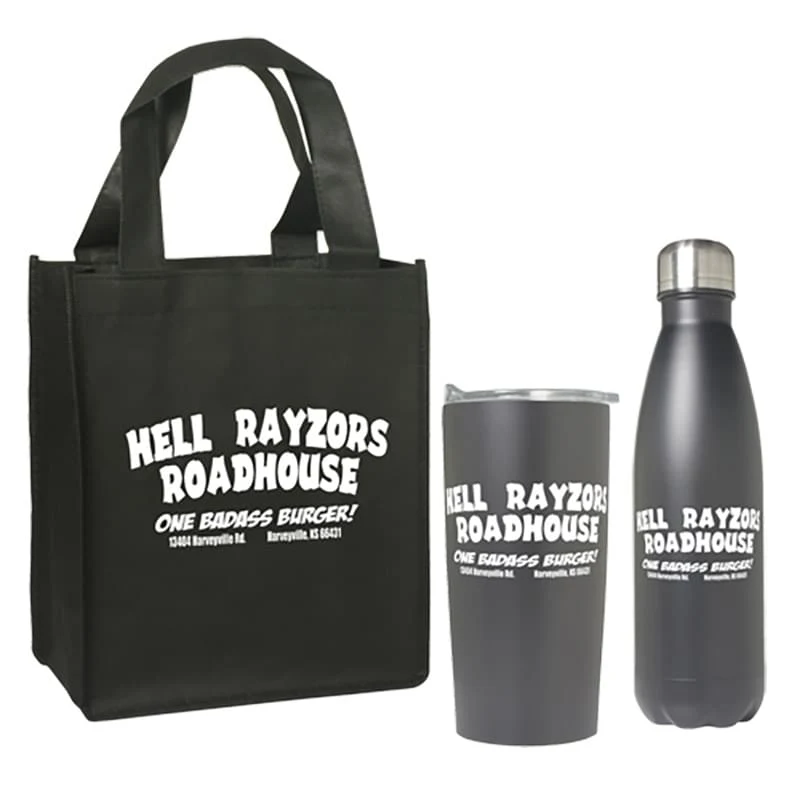 Tumbler and Bottle Set with Non-Woven Mini Gift Tote Bag 1