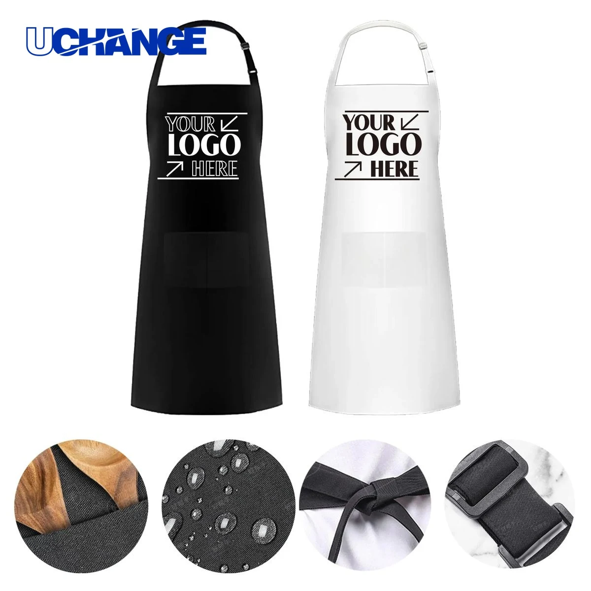 Bib Apron with Adjustable Neck 1