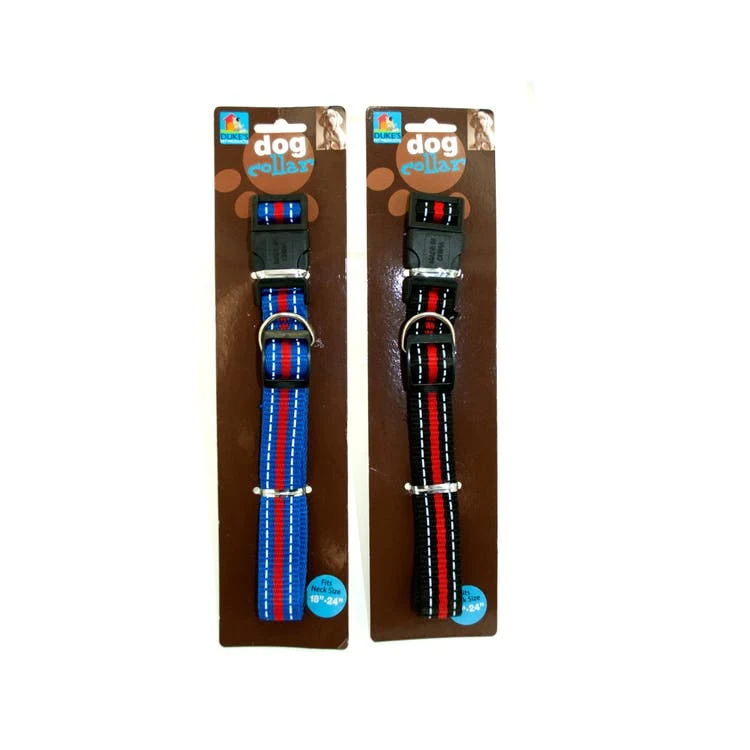 Dog Collars - Striped Nylon 2 Styles Adjustable 1