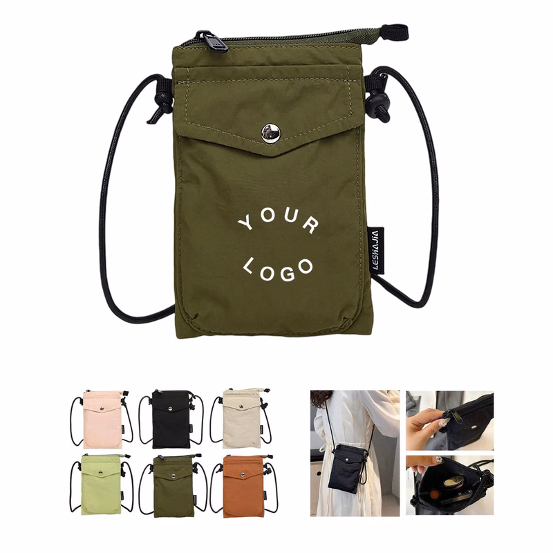 Crossbody Oxford Phone Bag with Zipper