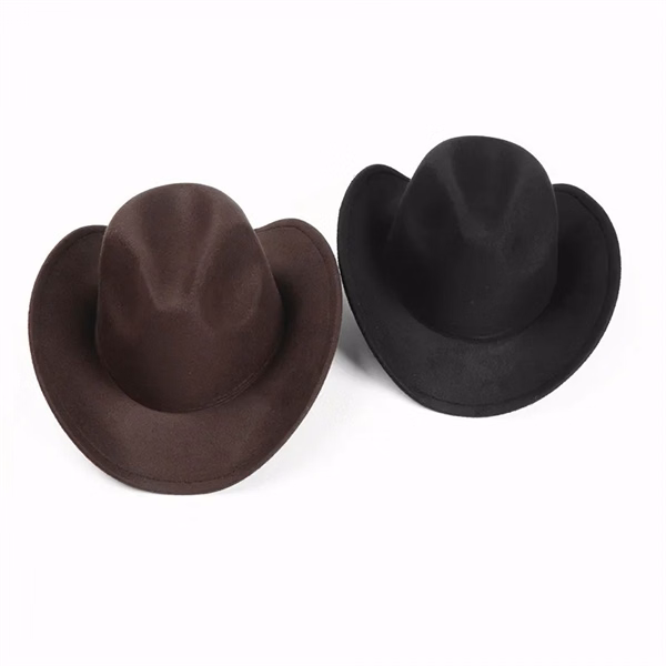 Black felt custom icon cowboy hat