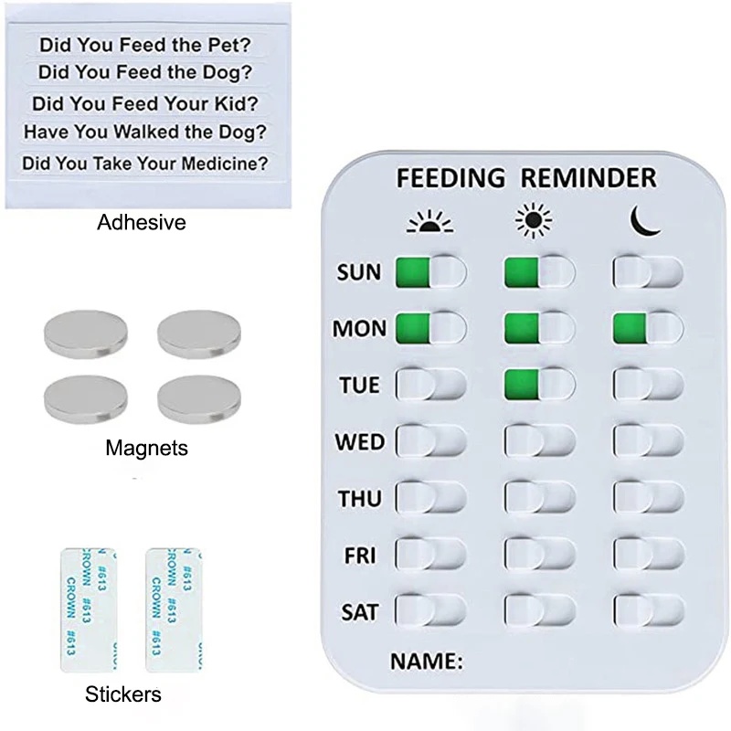 Pet Dog Feeding Reminder 3 Times a Day with Magnet 1