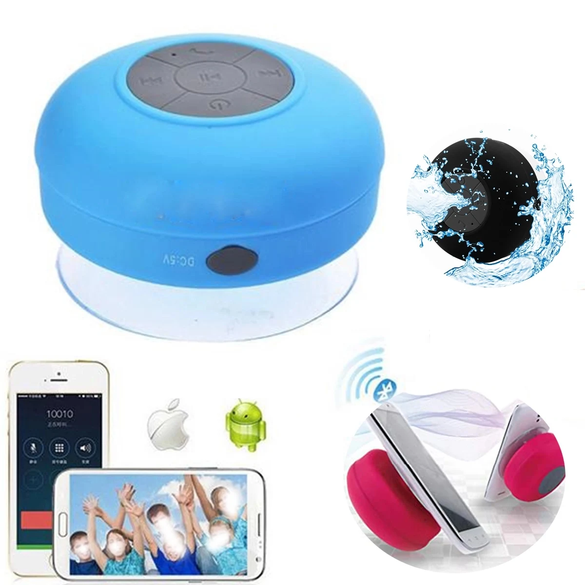 Shower Waterproof Sucker Wireless Speaker 1
