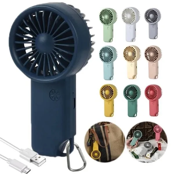 Portable Handheld Mini Fan with Carabiner 1