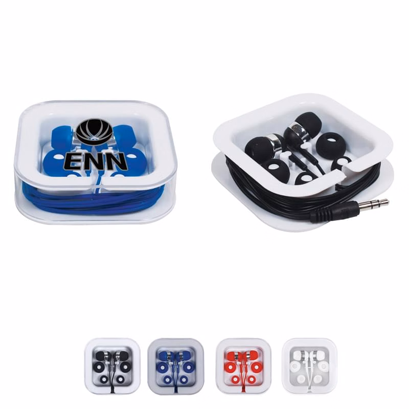 White Earbuds - Square Case