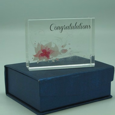 Retangular Crystal Paperweight