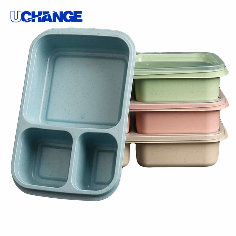 3 Compartment Lunch Bento Box Full Color Container