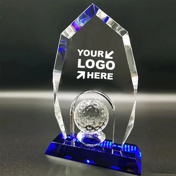 Crystal Diamond Shaped Golf Awards 1