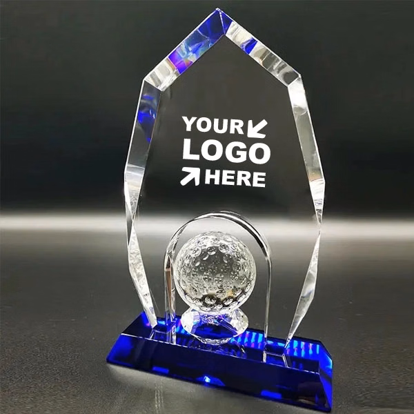 Crystal Diamond Shaped Golf Awards