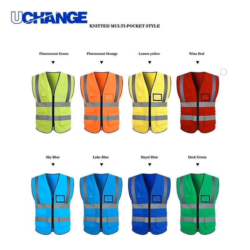 High Visibility Reflective Safety Vest with Zipper