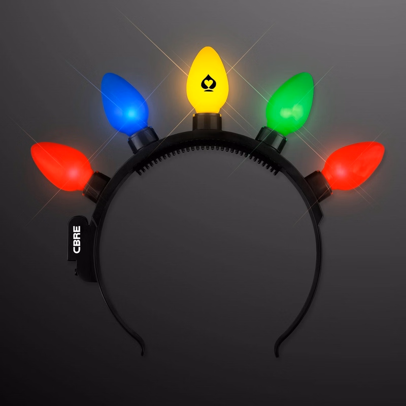 Light Up Christmas Bulbs Headband