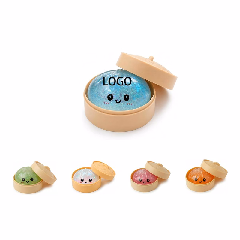 4" Glitter Baozi Squeeze Toy