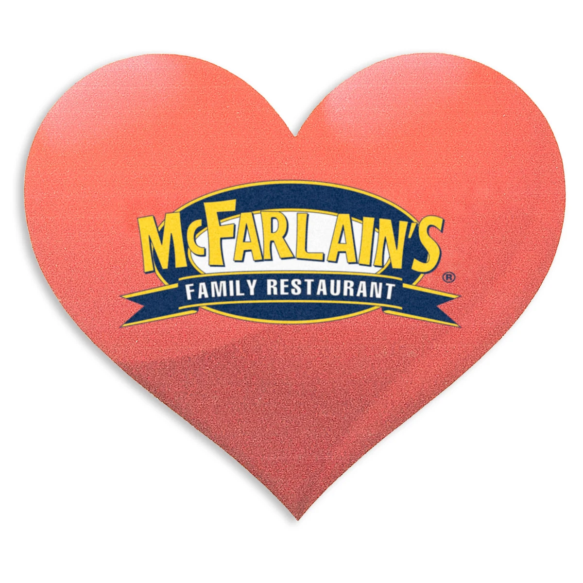 Full Color Process 60 Point Heart Pulp Board Coaster 1