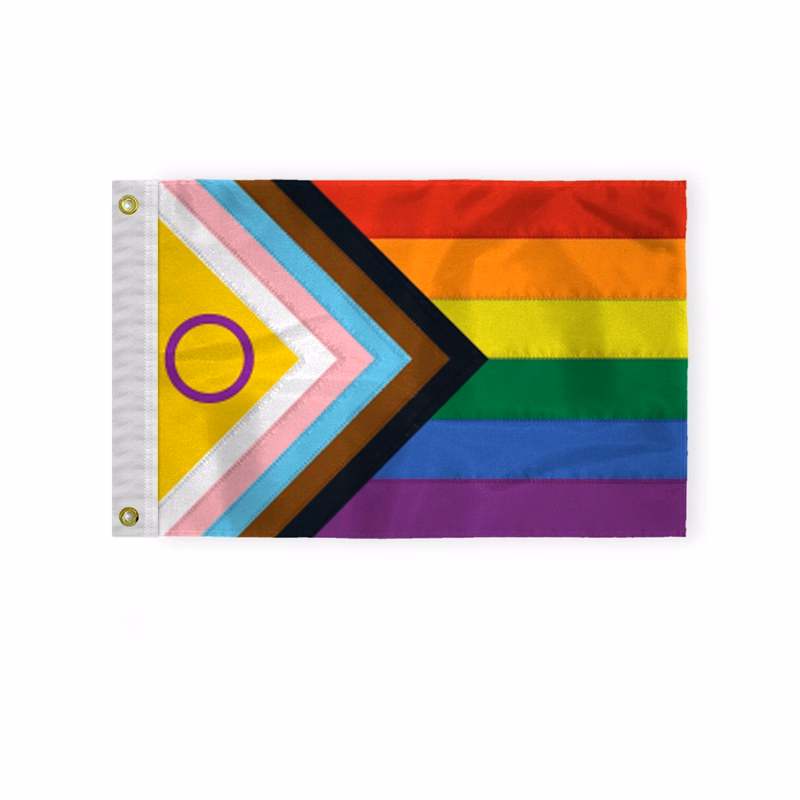 1ply Nylon Intersex Progressive Pride Deluxe Flag