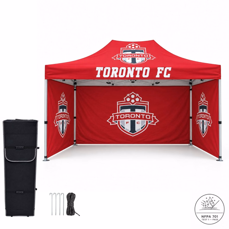 48Hr Quick Ship - Full Privacy Tent Package, 15' Sublimated Tent kit, 3 single sided Full walls