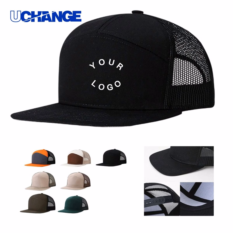 Adjustable Flat Brim Cap Headwear with Structured Design