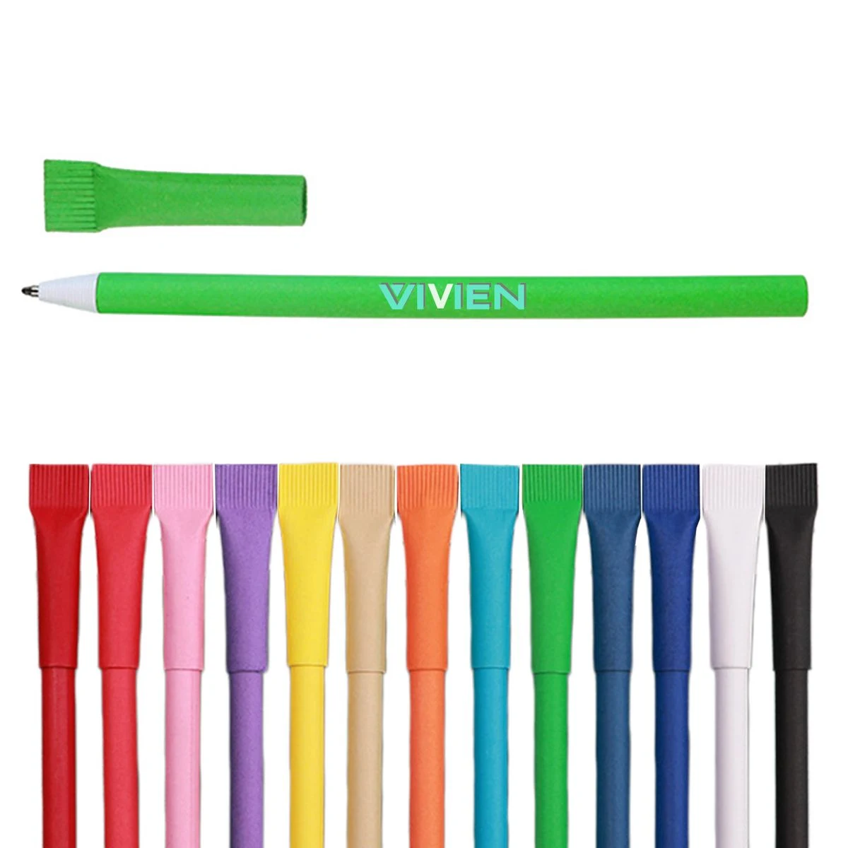 Paper Tube Ballpoint Pen, custom pen with logo imprint 1