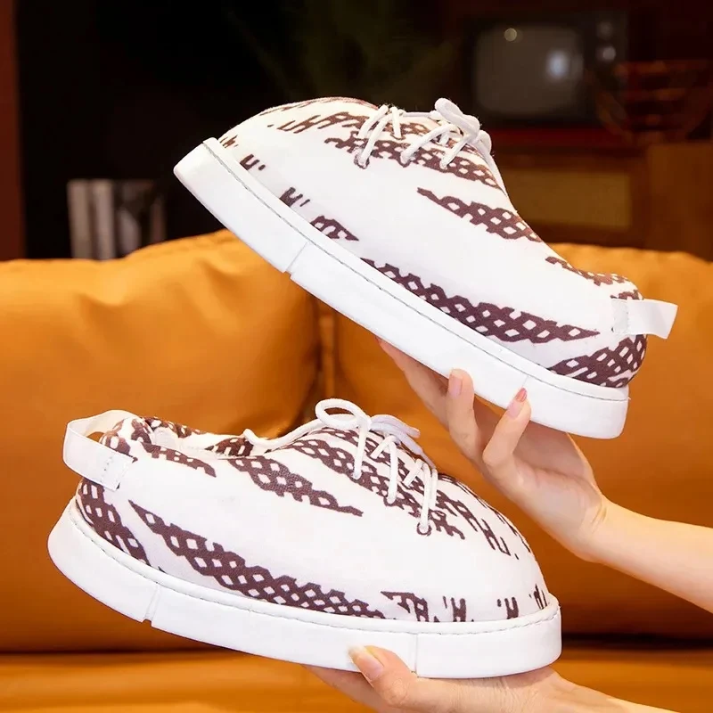 Custom Plush Anti-Slip Indoor Outdoor Sneaker Slippers 1