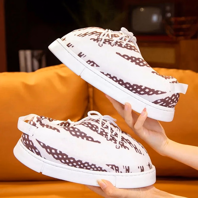 Custom Plush Anti-Slip Indoor Outdoor Sneaker Slippers