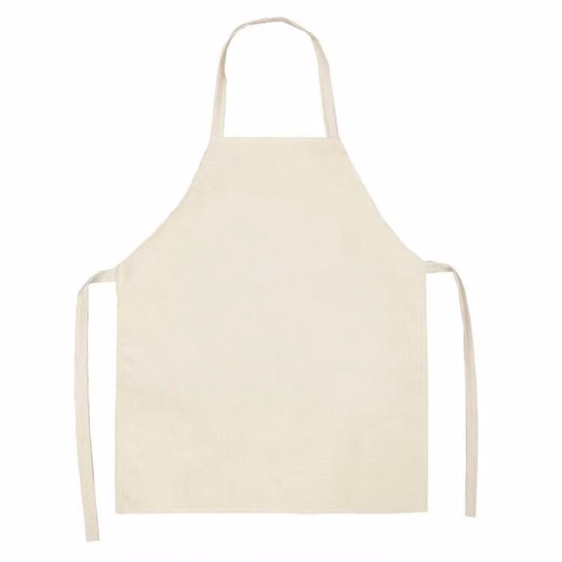 White Linen Cotton Apron