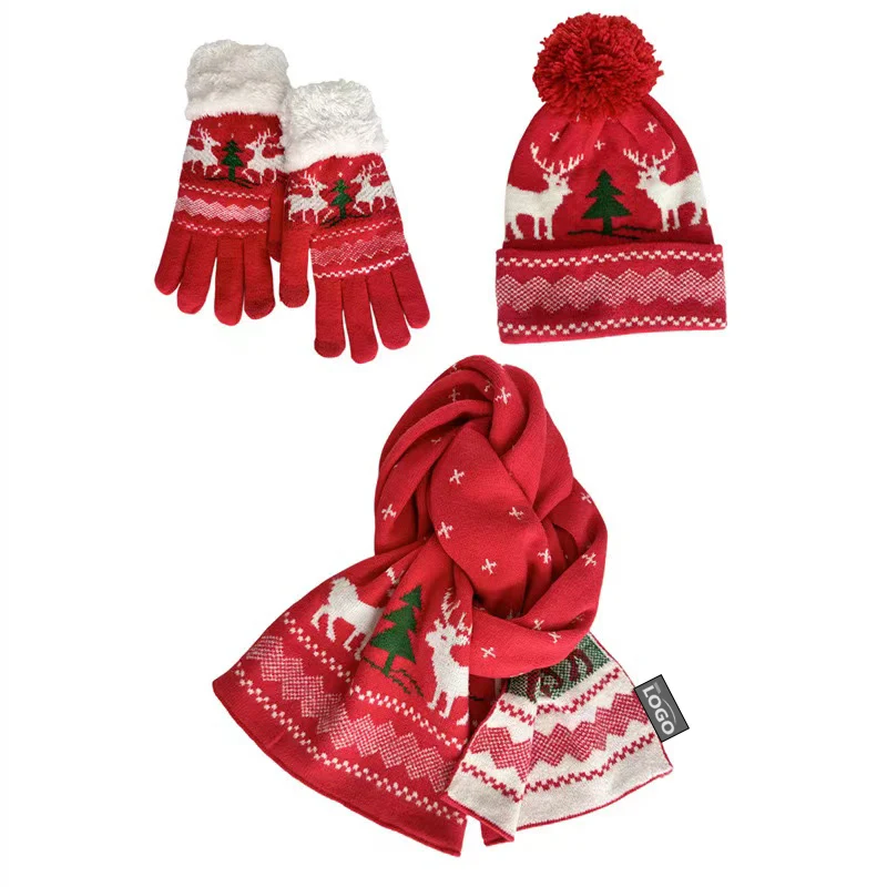 Christmas Winter Knit Accessory Set 1