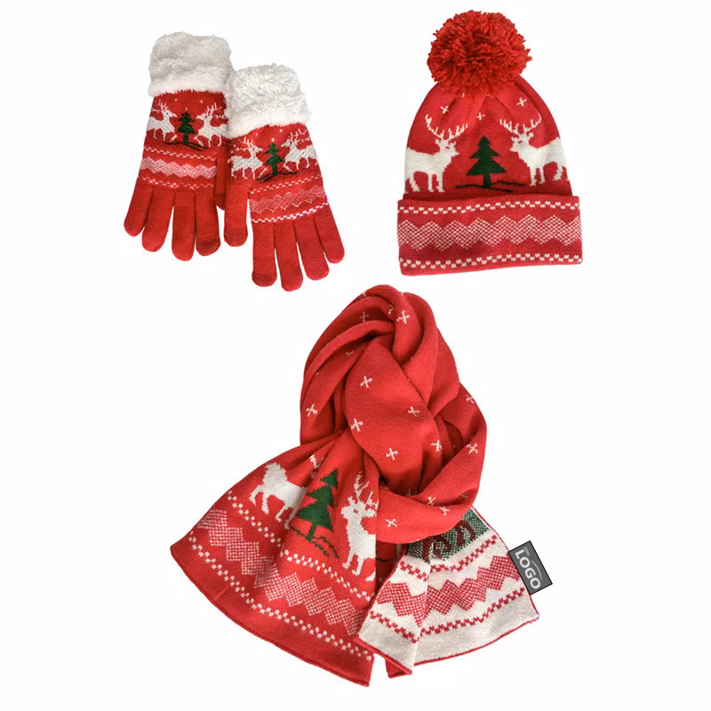 Christmas Winter Knit Accessory Set