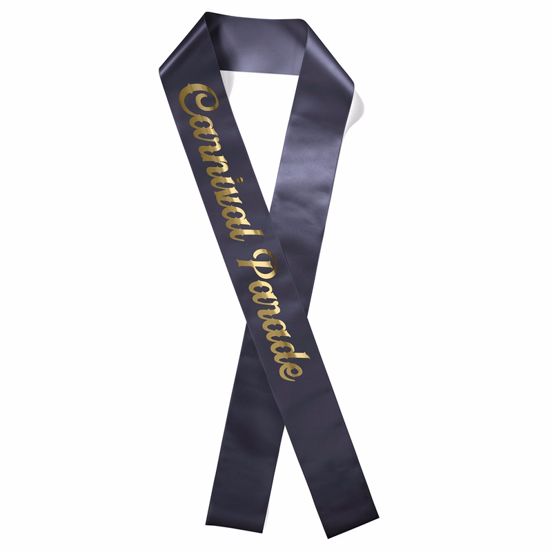 4" Badge Satin Sash - 65" Long - Brilliance