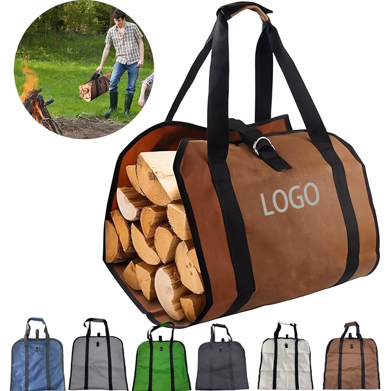 Waterproof Canvas Firewood Carrier Bag