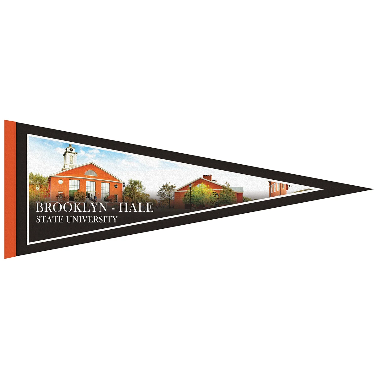 9" x 24" Digitally Printed Single Sided Custom Felt Pennant 1