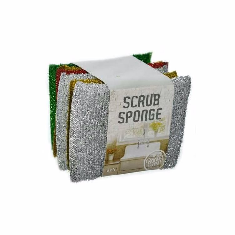 Bonita Home Colored Sponge Scrubbers 6ct
