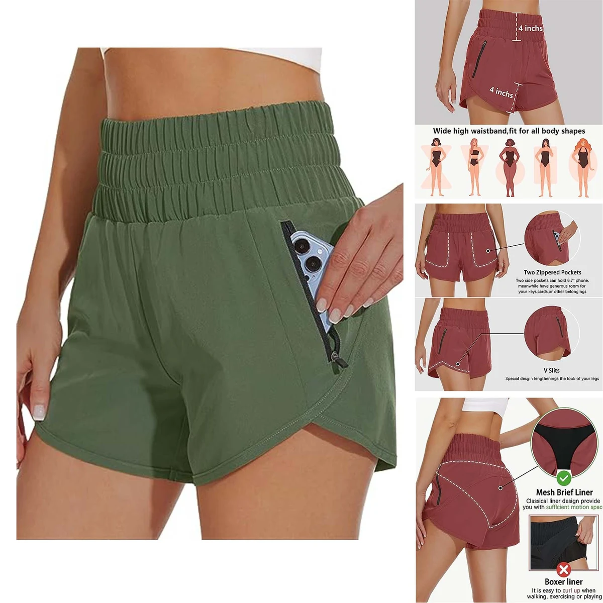 4" Athletic Shorts Women Running Athletic High Waisted Quick Dry Shorts 1