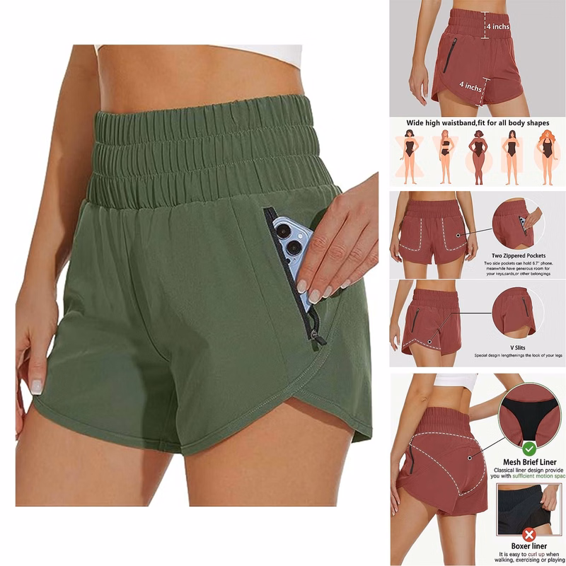 4" Athletic Shorts Women Running Athletic High Waisted Quick Dry Shorts