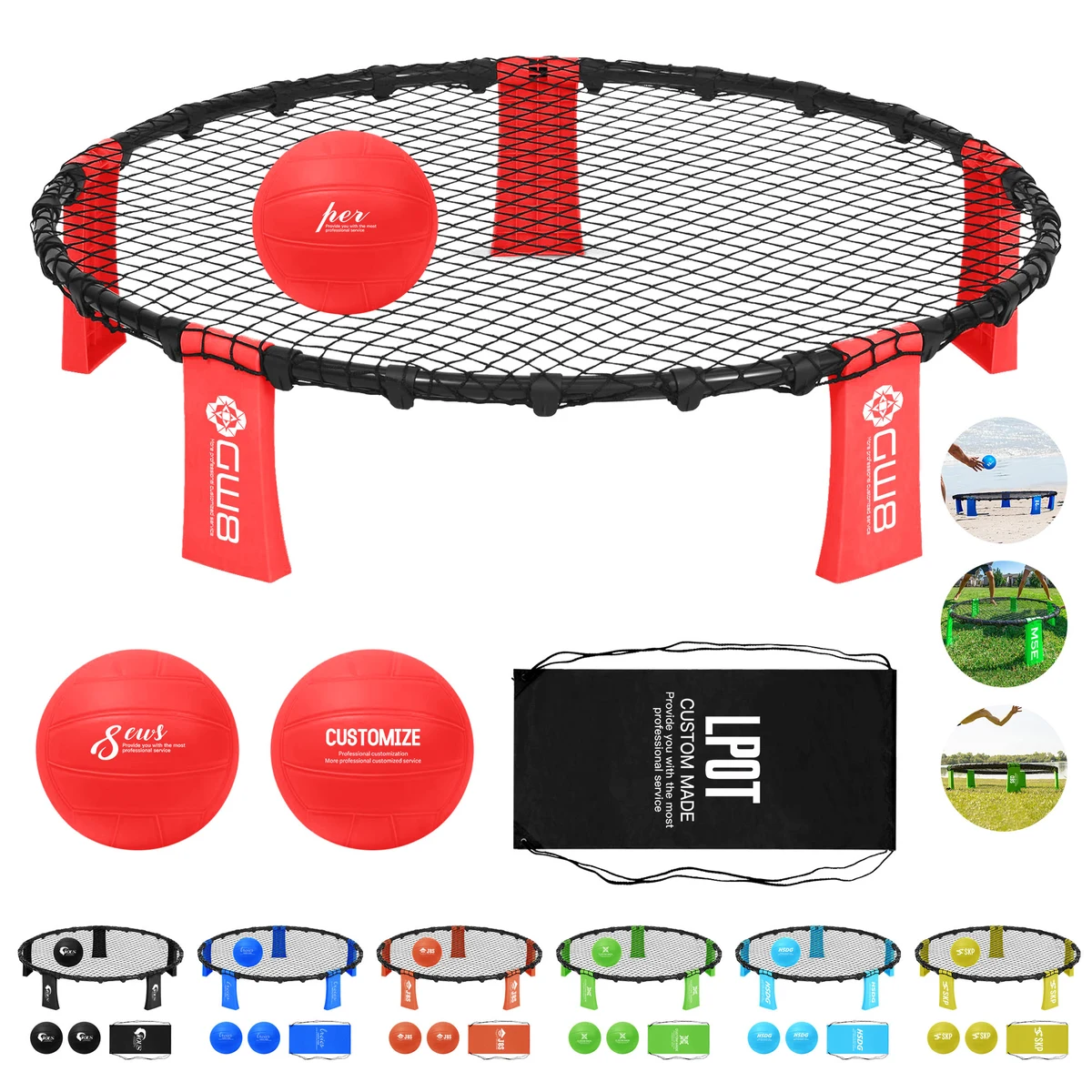 36'' Plastic Beach Spikeball Game Set (MOQ: 1pc) 1