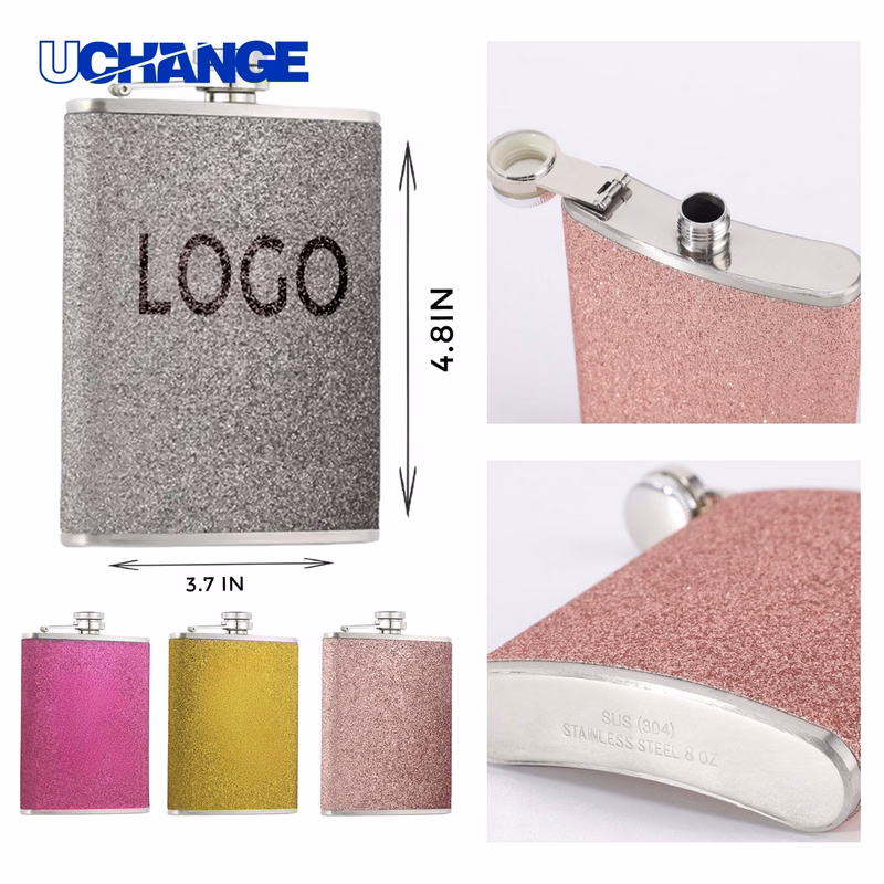 Durable Stainless Steel Flashy Flask Container (8OZ)