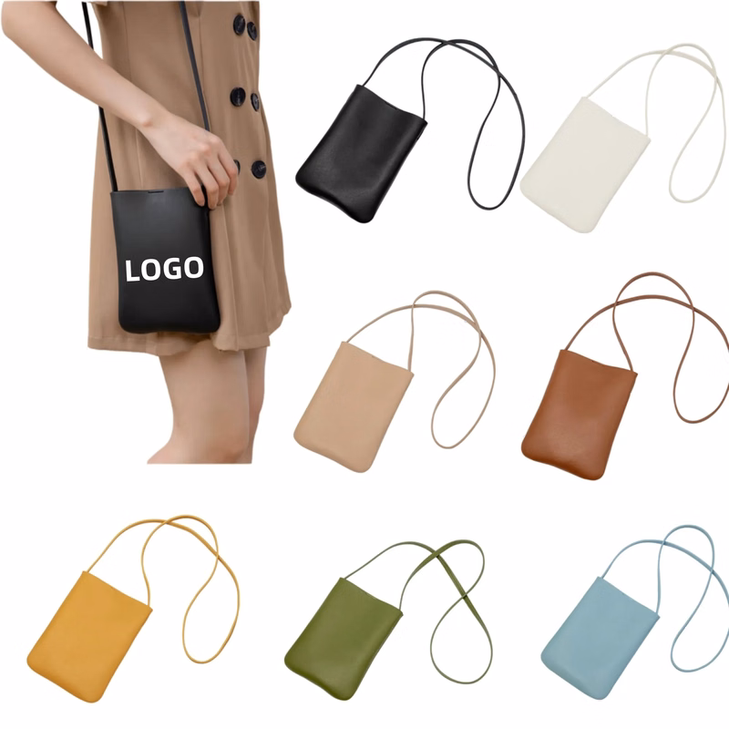 Leather Storage Bag Can Hold Mobile Phone Lanyard Small Bag