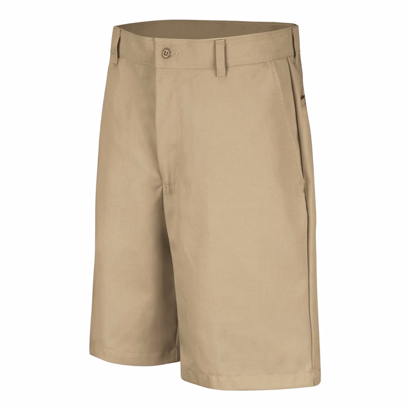 Men's Cotton Casual Plain Front Shorts - PC26