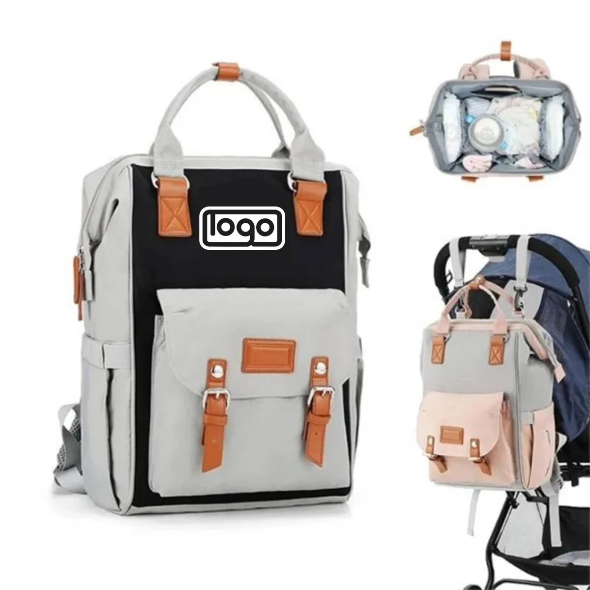 High Quality Diaper Bag Backpack W/ Insulated Pockets 1