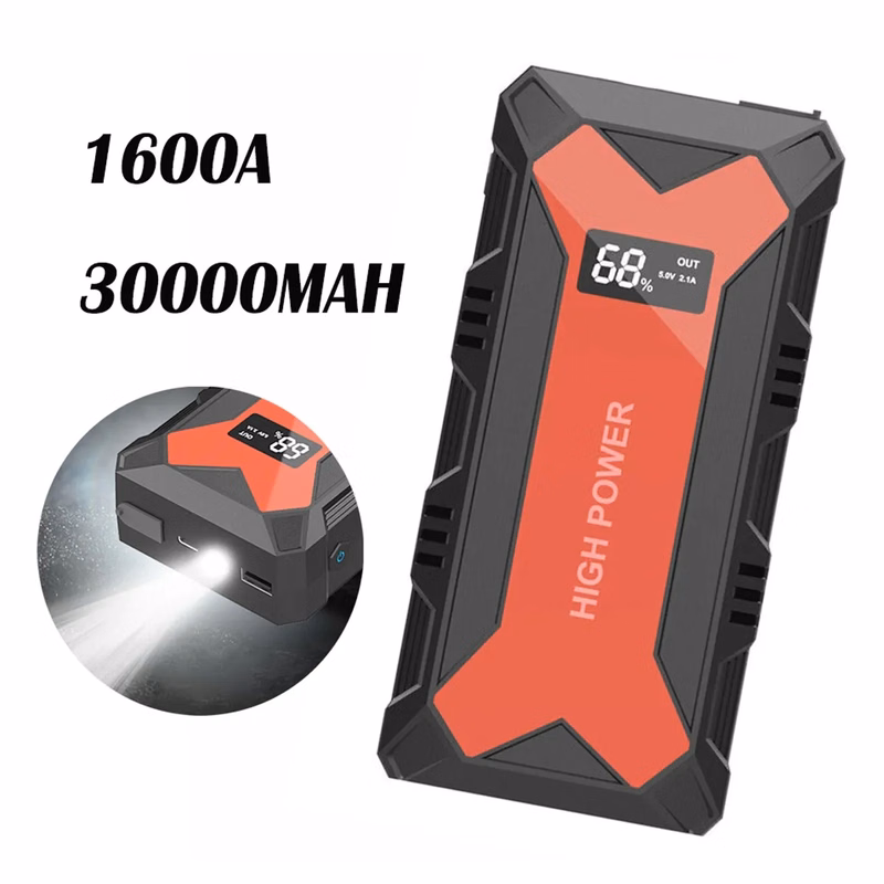 30000MAH USB Car Battery Jump Starter With LED Flashlight