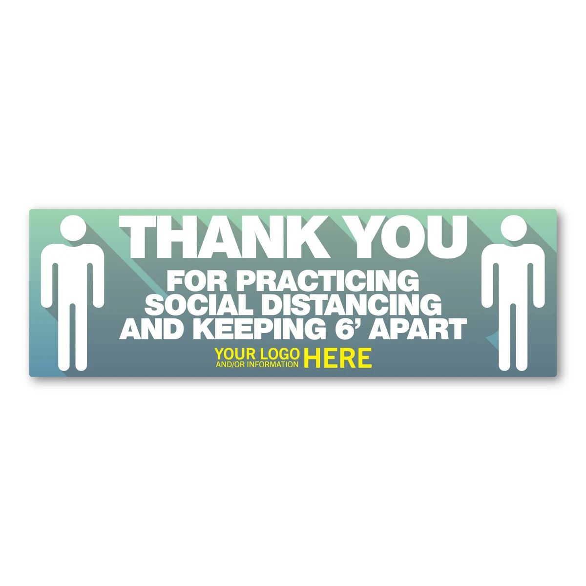 Rectangle Cement Decal - 7" x 22" 1