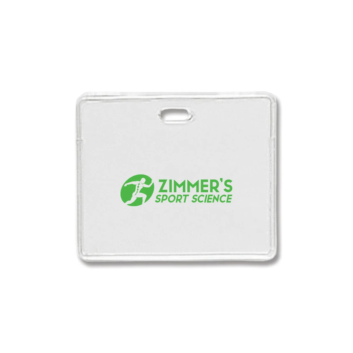 3.88" W x 3.08" H - Horizontal Clear Vinyl Badge Holder (1 Color Imprint) 1