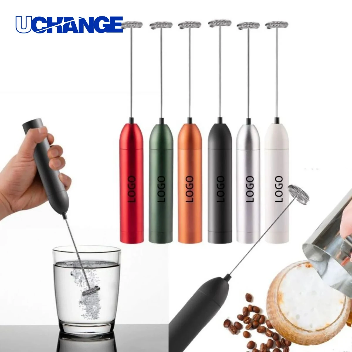 Electric Aluminum Alloy Egg Beater Milk Frother for Kitchen 1