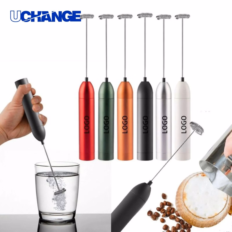 Electric Aluminum Alloy Egg Beater Milk Frother for Kitchen