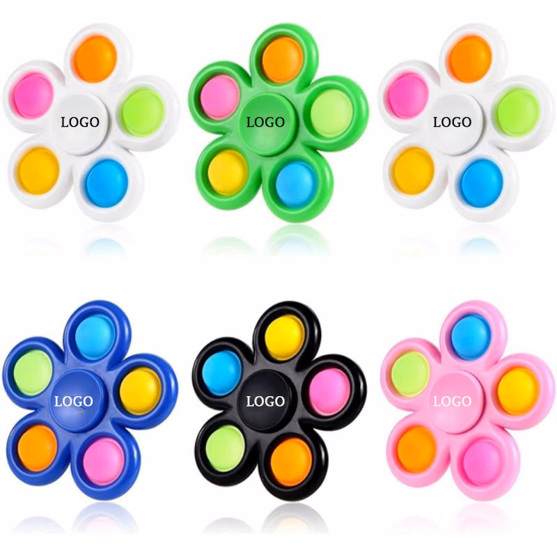 Five Bubbles Sensory Fidget Toys Push Bubble Pop Spinners