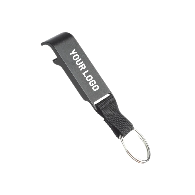 Matte Metal Bottle Opener Keychain 1