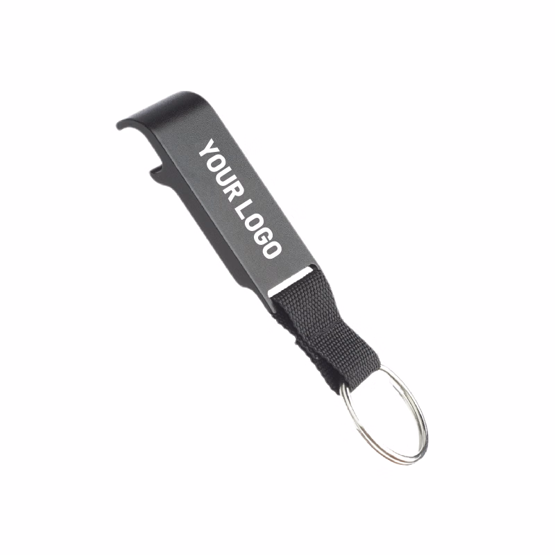 Matte Metal Bottle Opener Keychain