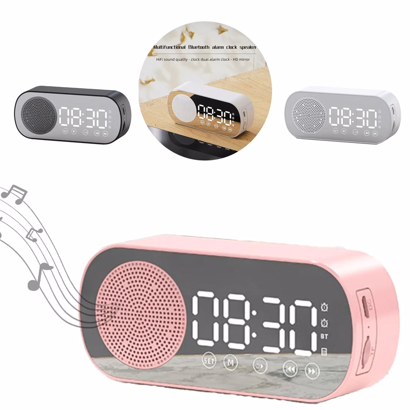 Multifunctional Wireless connected Speaker Clock Mirror
