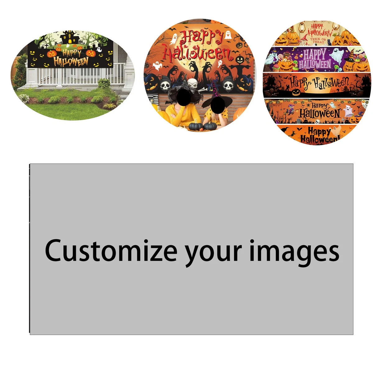 100D Polyester Custom Halloween Banner 1