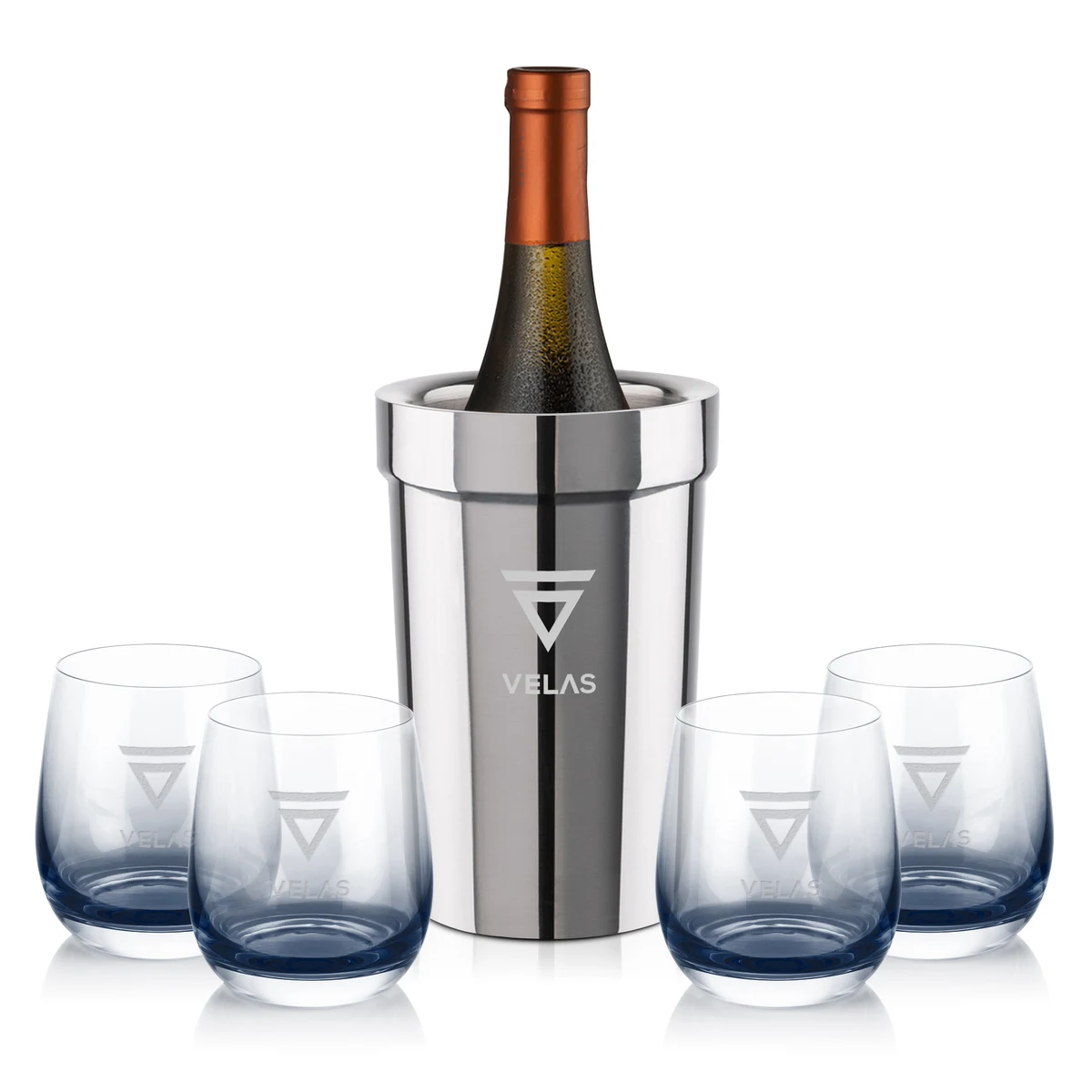 Milano Wine Cooler & Soudan Smoke Stemless Wine 1