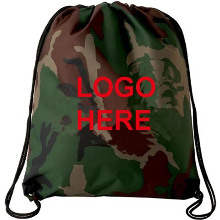 Camouflage Pattern Drawstring Backpack 1