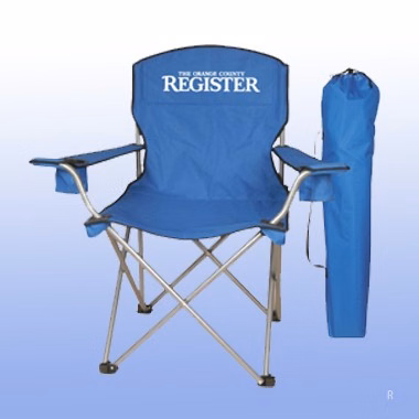 MEGA FOLDING CHAIR W/ ARMRESTS & 2 CUP HOLDERS